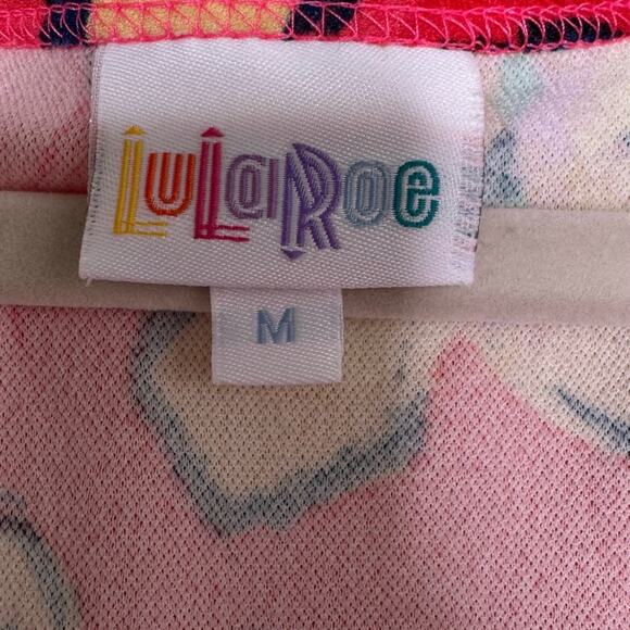 LuLaRoe Floral Orange Yellow Dress Size Medium - Picture 9 of 10